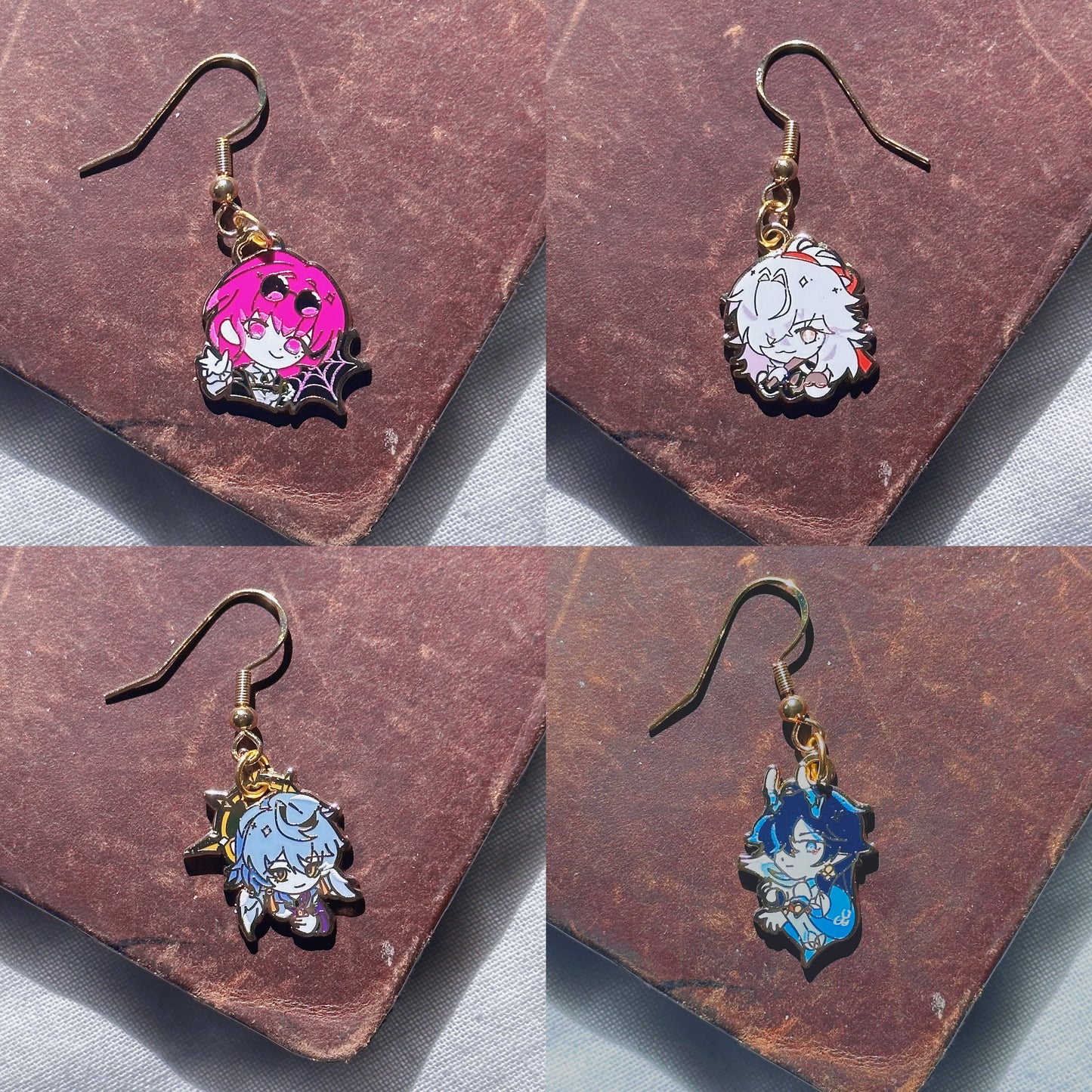 Honkai Star rail Earrings Earclips Sunday Kafka Danheng Jingyuan | Coated gold