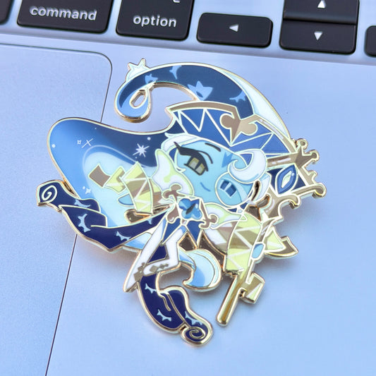 Cookie Run Kingdom Shadow Milk Cookie Sage of truth Enamel Pin | 3"