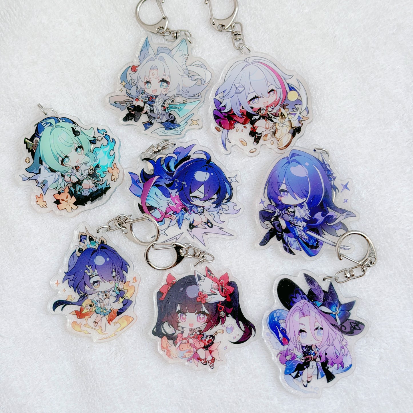 Honkai Star Rail Feixiao Topaz Archeron Huohuo Seele Yunli Sparkle Jade | 3" keychain