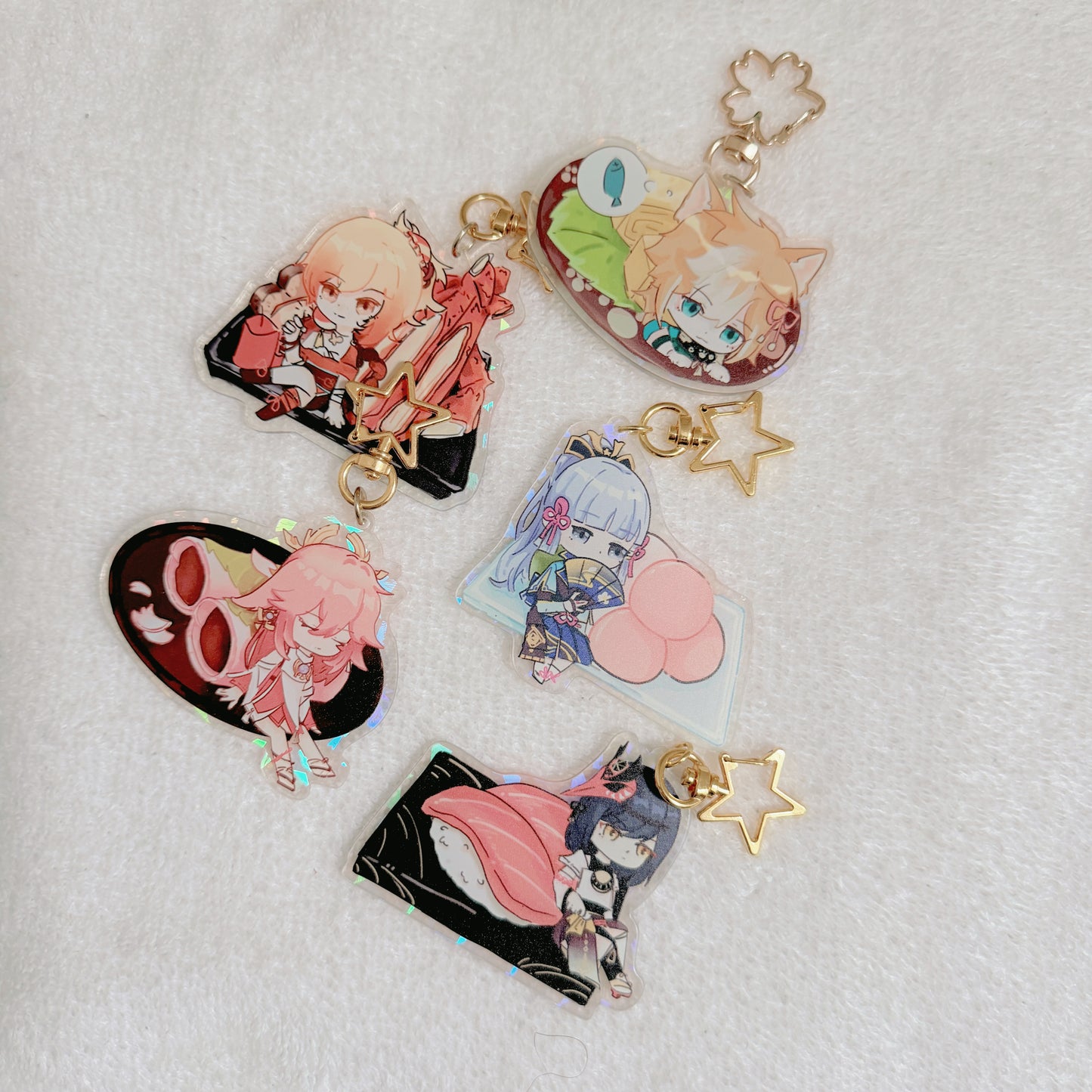 Genshin Acrylic keychain Ayaka Yae Niko Yoimiya Kujou Sara Gorou | 3" keychain
