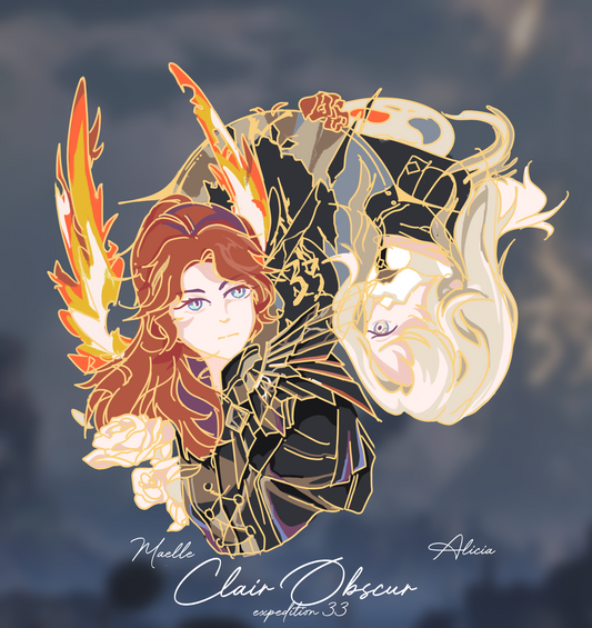 Clair Obscur Alicia Maelle glow in the dark Enamel Pin | 3.5"