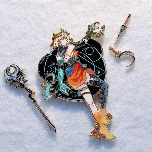 Hades 2 Melinoë enamel pin | Witch Staff Sister Blade 3.5''